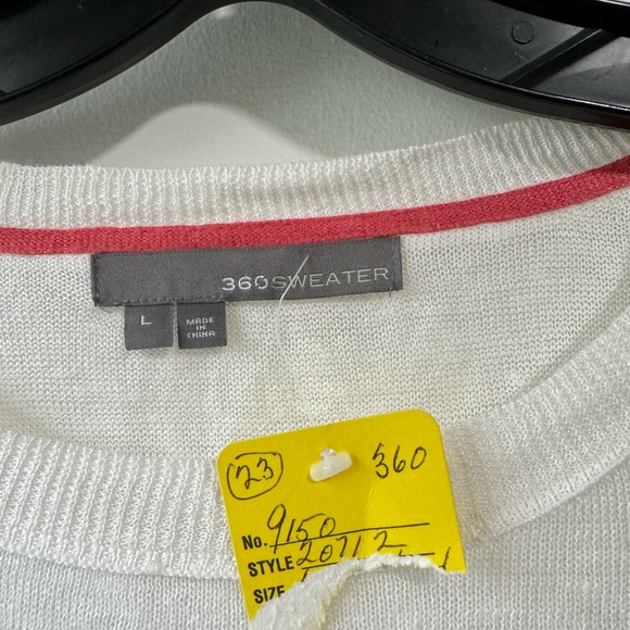 360 Sweater Women’s 100% Linen Crew Neck Sweater Sz L - Picture 7 of 7